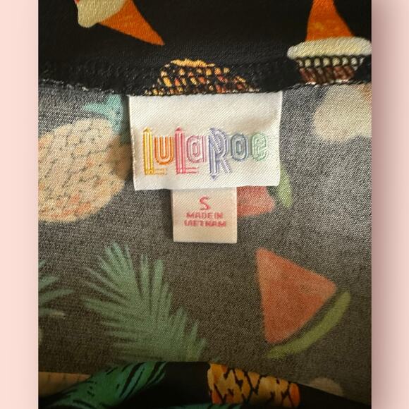 Lularoe Maxi Skirt Ice Cream Pineapple Watermelon Fold Over Summer Funky Small - Picture 3 of 5